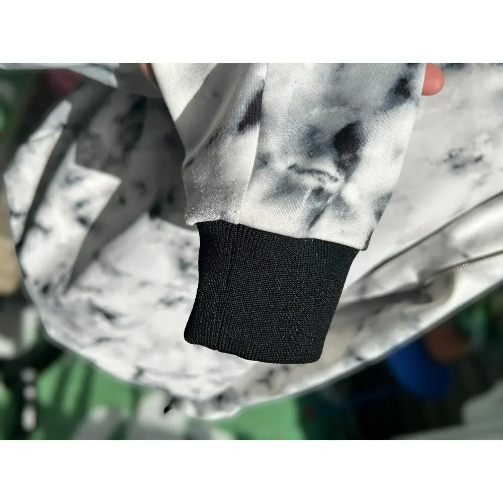 N1SQ Marble Print Zip-Up Jacket Streetwear - Picture 5 of 9